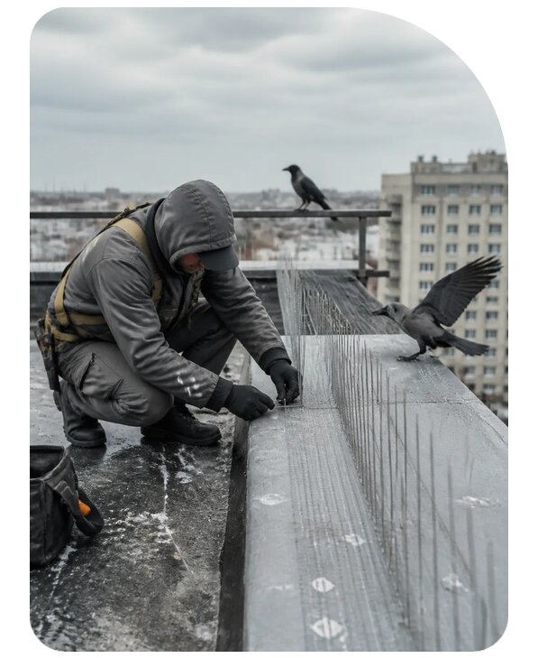 Защита от ворон под ключ в Воткинске по цене от 5180 р. | Сенат-Втк